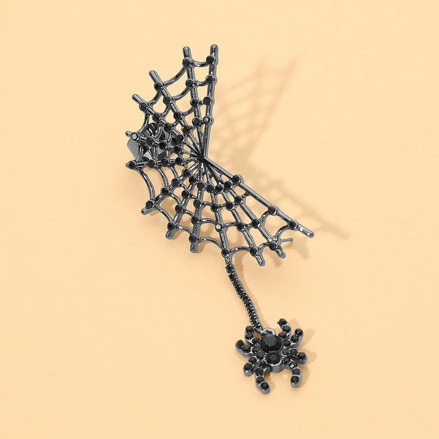 Halloween Spider Web Ear Cuff Earrings