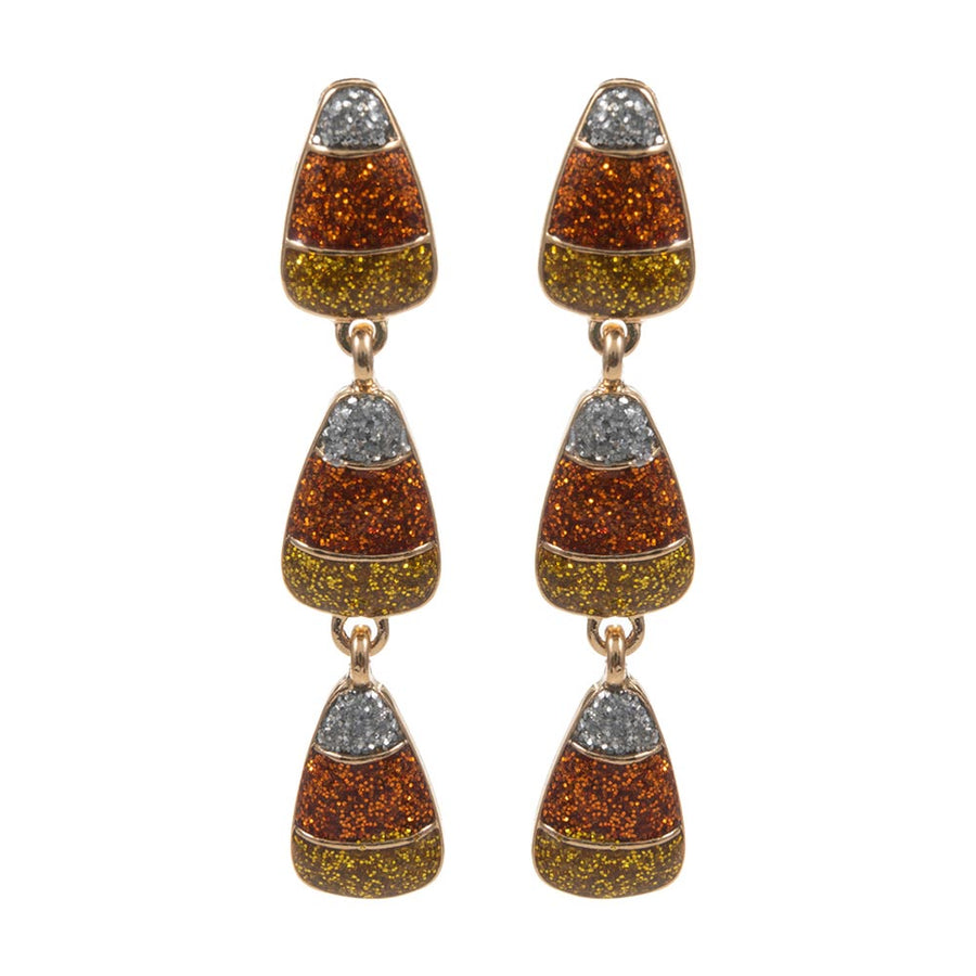 Halloween Triple Candy Cone Link Drop Earrings
