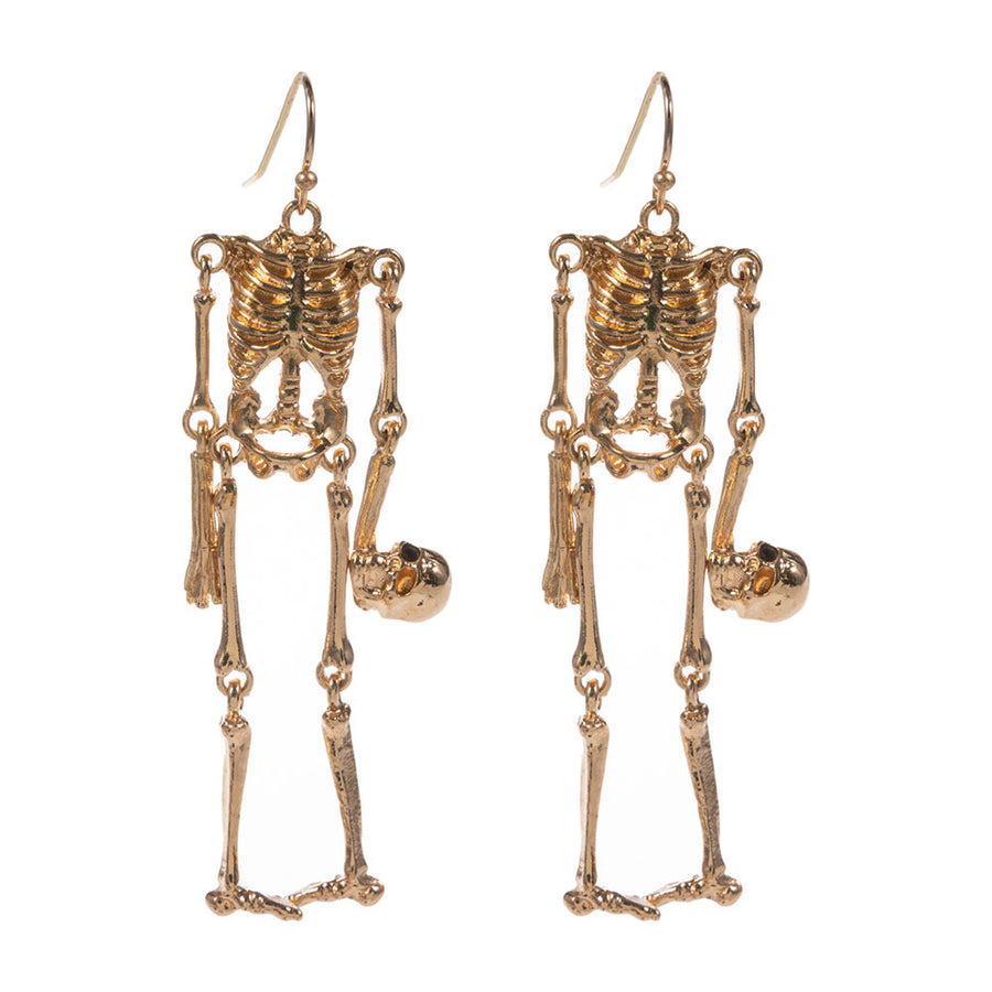 Head Off Halloween Skeleton Dangle Earrings
