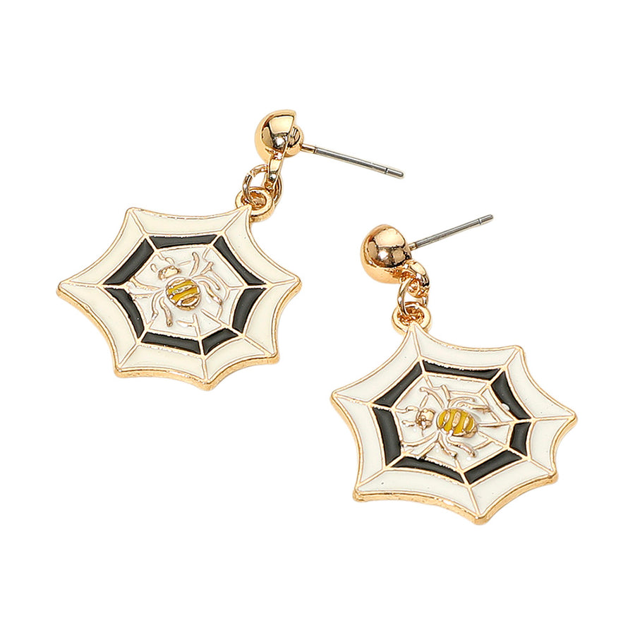 Spider Web Dangle Earrings