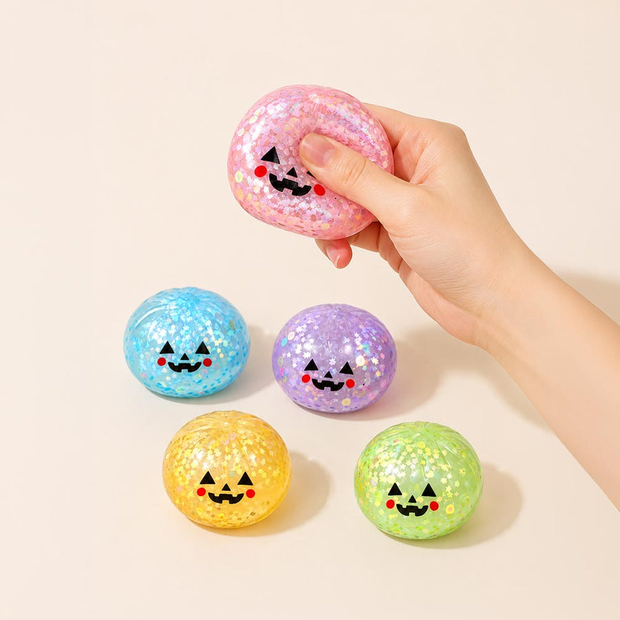 12PCS - Halloween Glitter Squishy Mystery Dumpling Stress Relief Squishy Toy