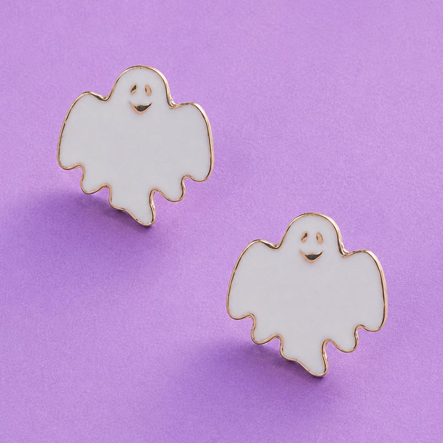 Witch Hat Halloween Pumpkin Stud Earrings