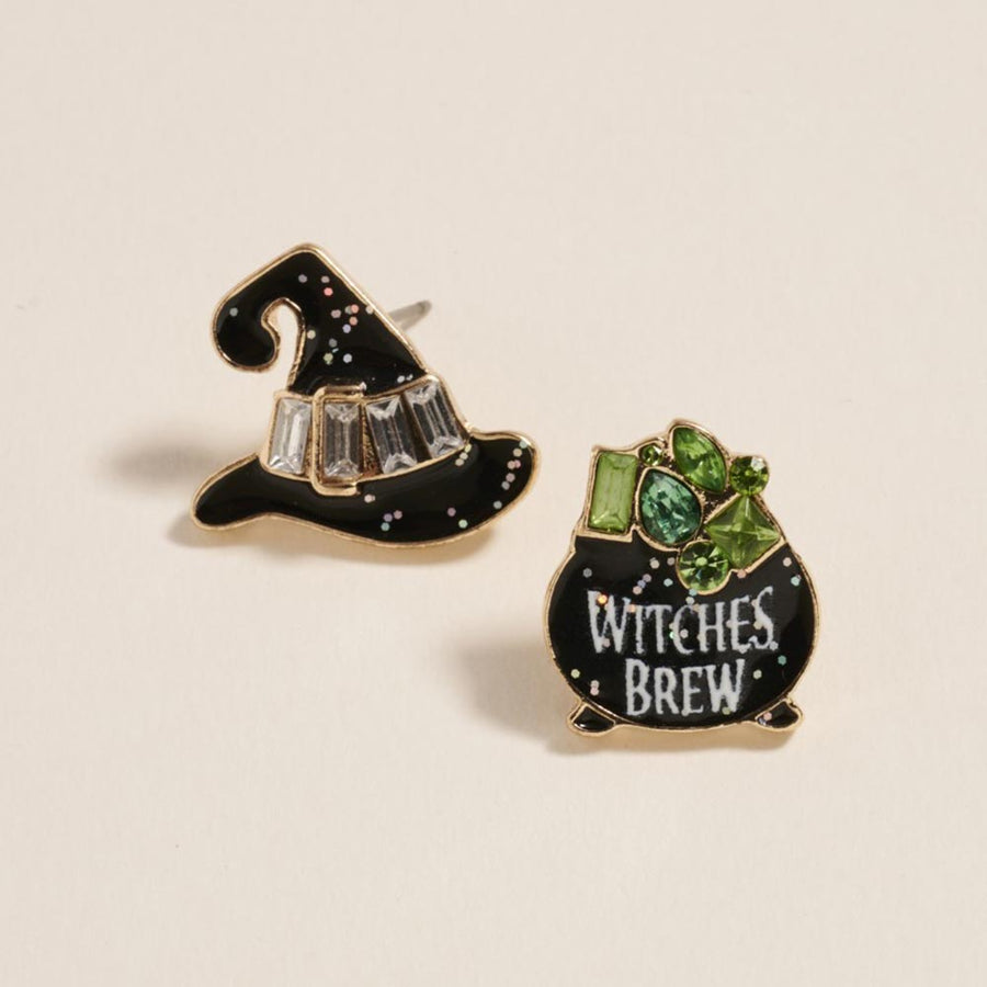 Witch Hat Cauldron Stud Earrings