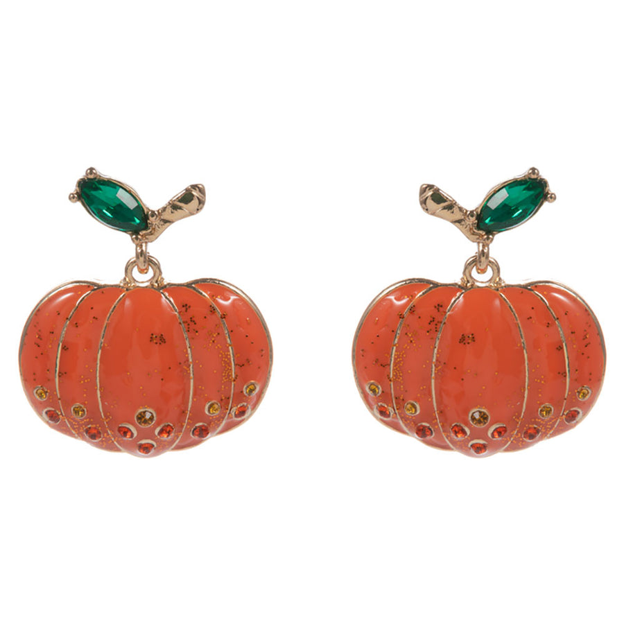 Fall Harvest Thanksgiving Pumpkin Stud Earrings