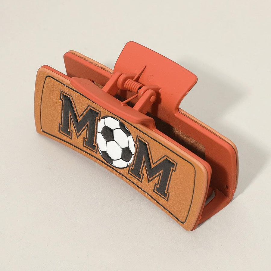 Faux Leather MOM Hair Claw Clip, Mom Accessory, Mother's Day Gift