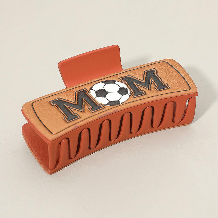 Faux Leather MOM Hair Claw Clip, Mom Accessory, Mother's Day Gift