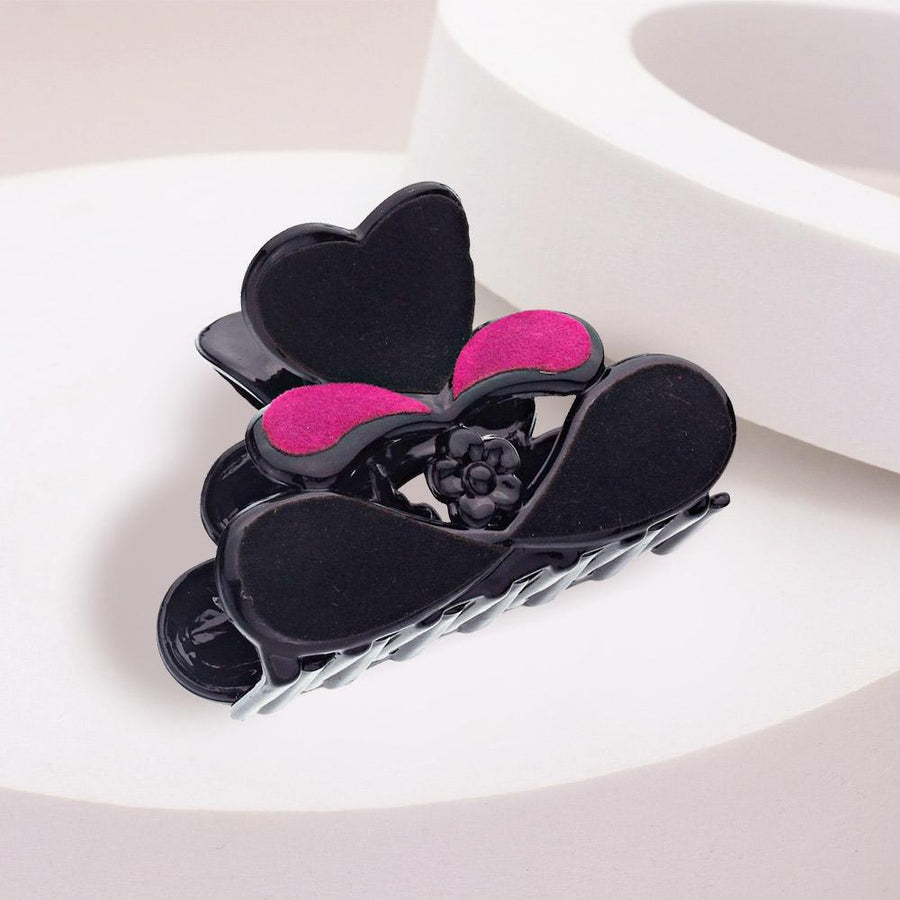Felt Heart Hair Claw Clip, Romantic Accessory, Valentine Styling, Trendy Clawclip, Gift for Her