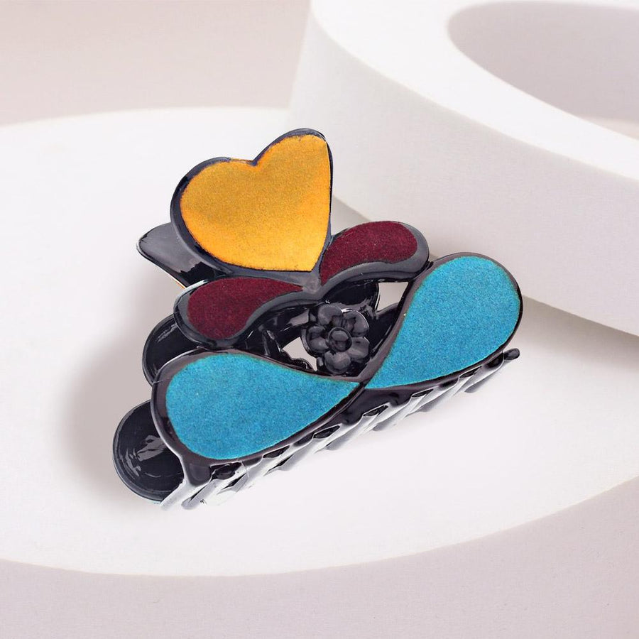 Felt Heart Hair Claw Clip, Romantic Accessory, Valentine Styling, Trendy Clawclip, Gift for Her