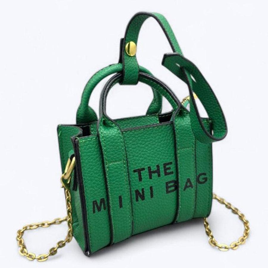 Toleel THE MINI BAG Faux Leather Bag Charm | Message Crossbody Tote | Trendy Gift for Her