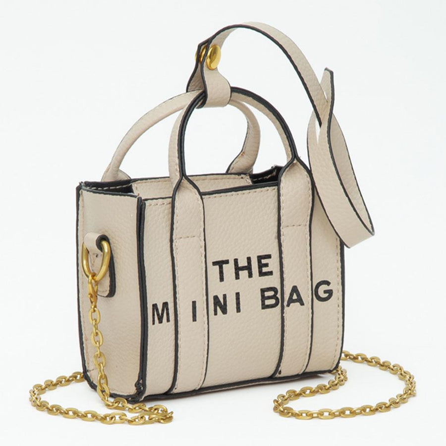 Toleel THE MINI BAG Faux Leather Bag Charm | Message Crossbody Tote | Trendy Gift for Her