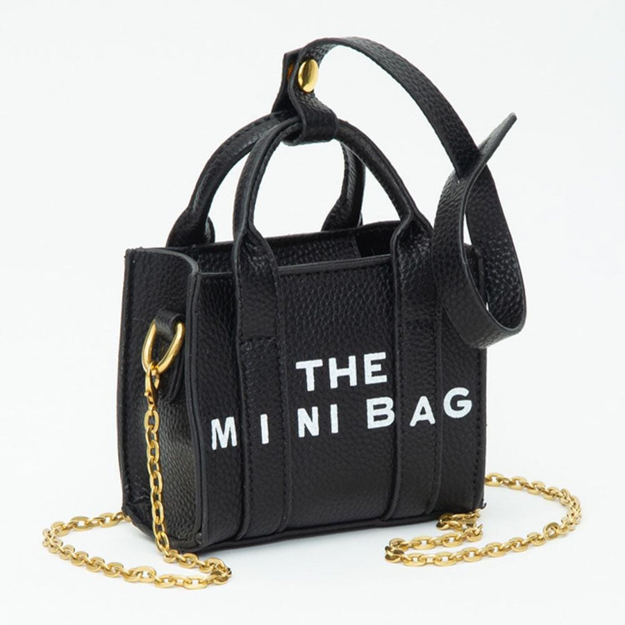 Toleel THE MINI BAG Faux Leather Bag Charm | Message Crossbody Tote | Trendy Gift for Her