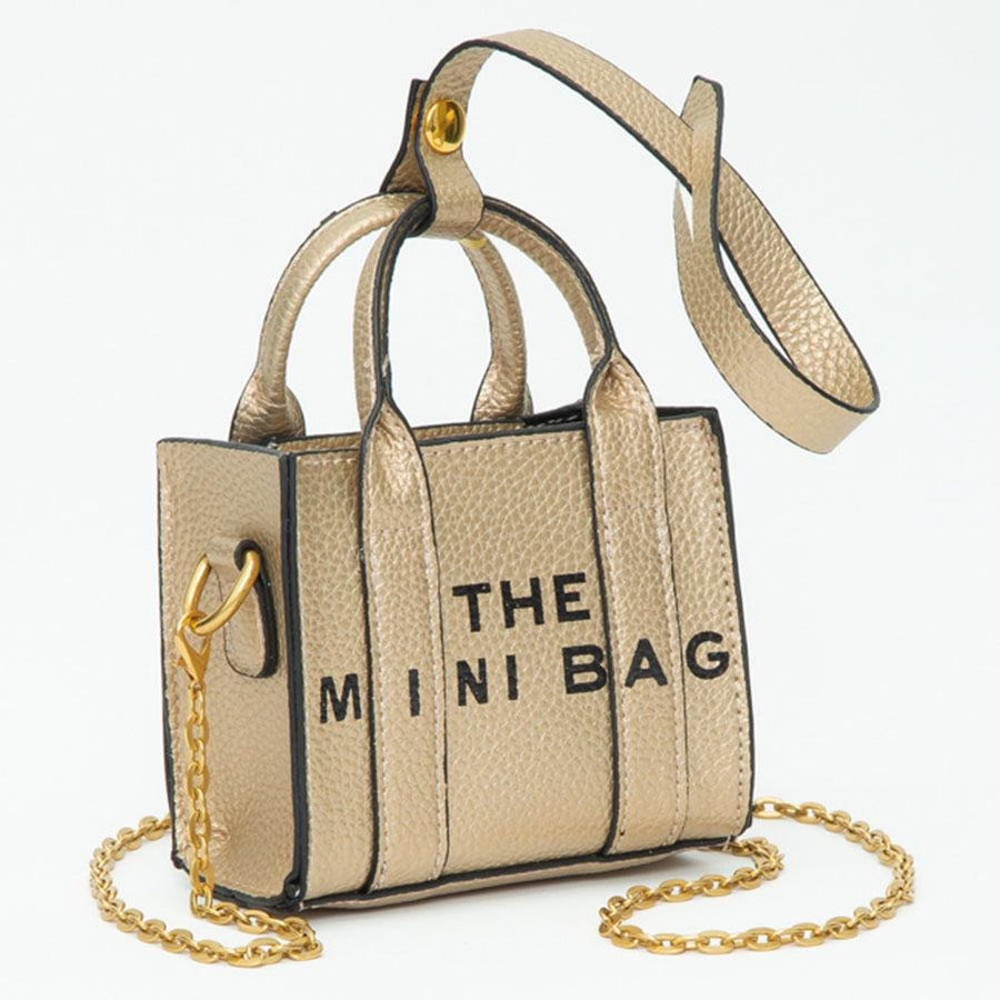 Toleel THE MINI BAG Faux Leather Bag Charm | Message Crossbody Tote | Trendy Gift for Her