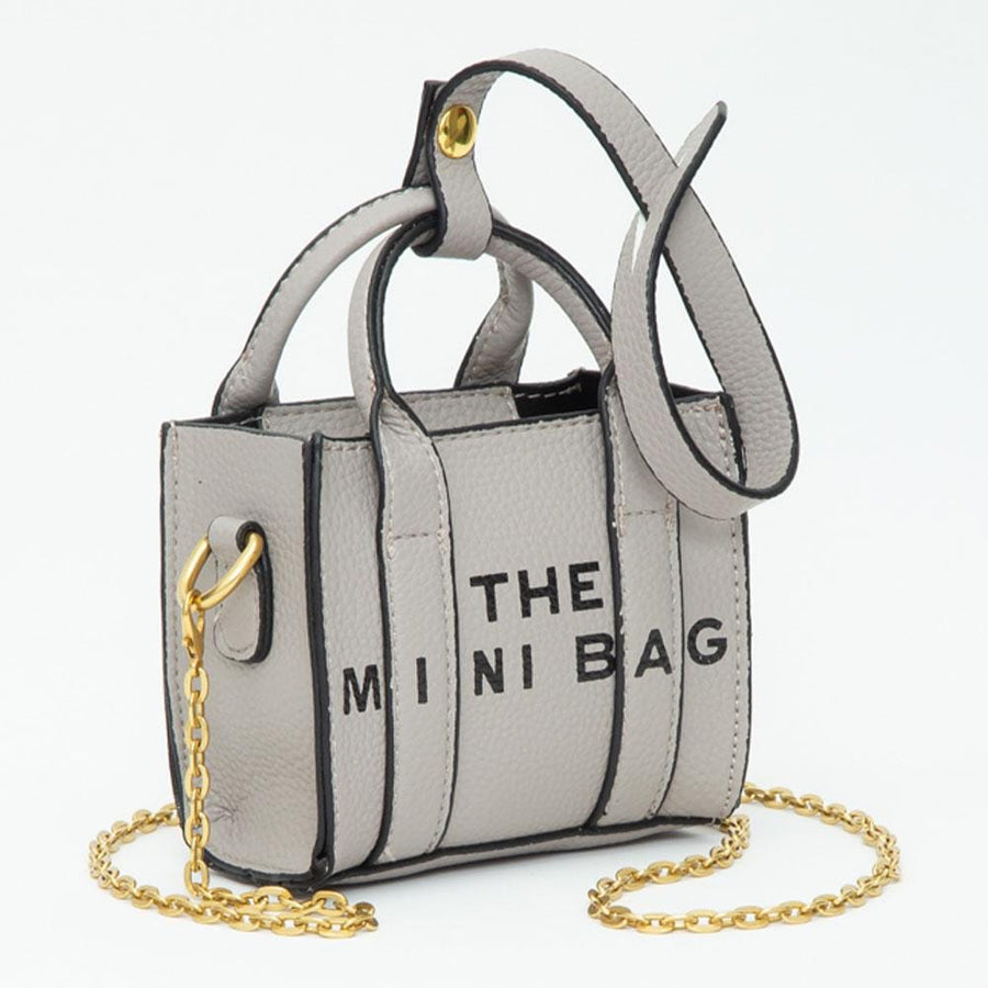 Toleel THE MINI BAG Faux Leather Bag Charm | Message Crossbody Tote | Trendy Gift for Her