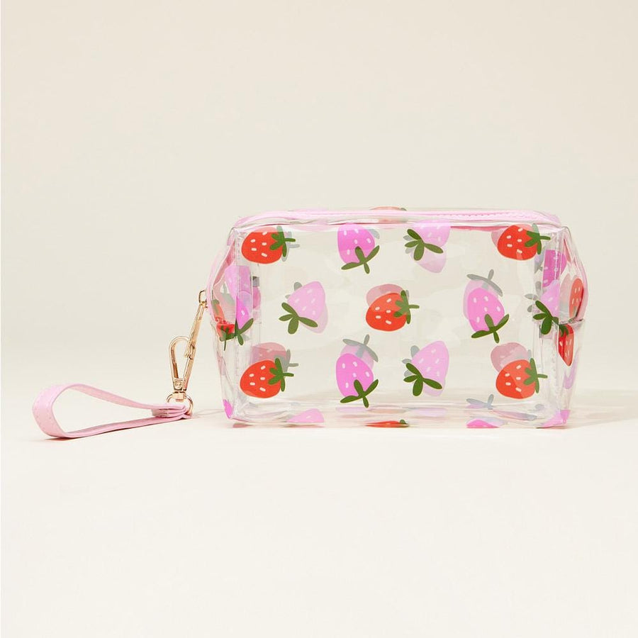 Toleel Pattern Transparent Cosmetic Pouch Bag | Clear Makeup Bag with Zipper | Travel Toiletry Organizer