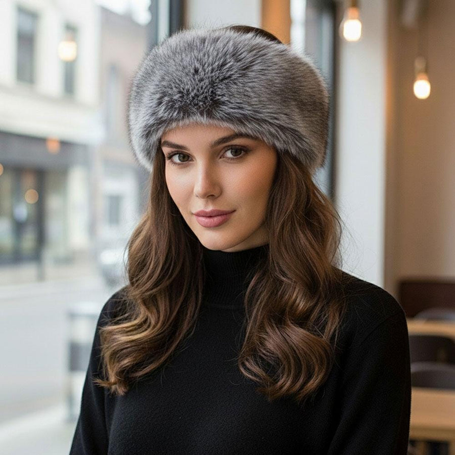 Elegant Faux Fur Winter Headband Earmuff | Soft Plush Ear Warmer Headband | Cozy Cold Accessory