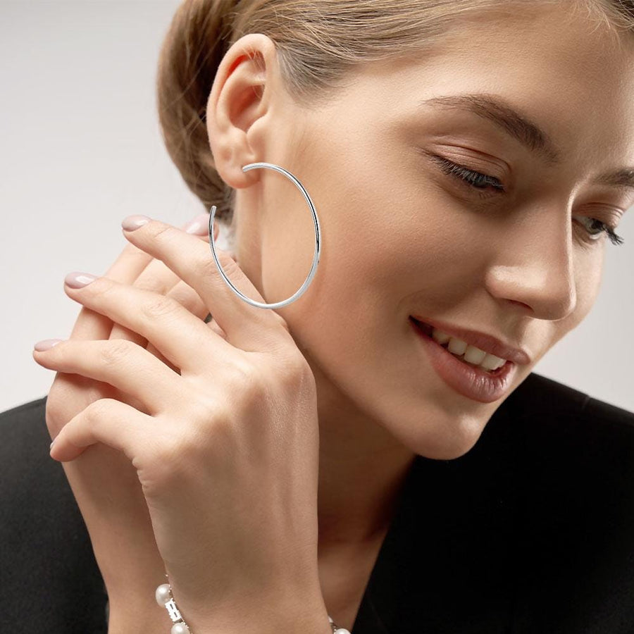 Classic Gold Hoop Earrings | 14K Gold Dipped Minimalist Hoops | Everyday Jewelry for Women
