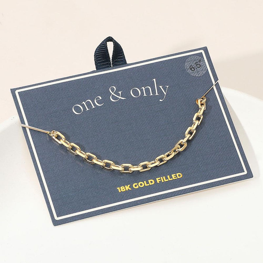 18K Gold Filled Chunky Link Chain Bracelet | Modern Bold Statement Everyday accessory