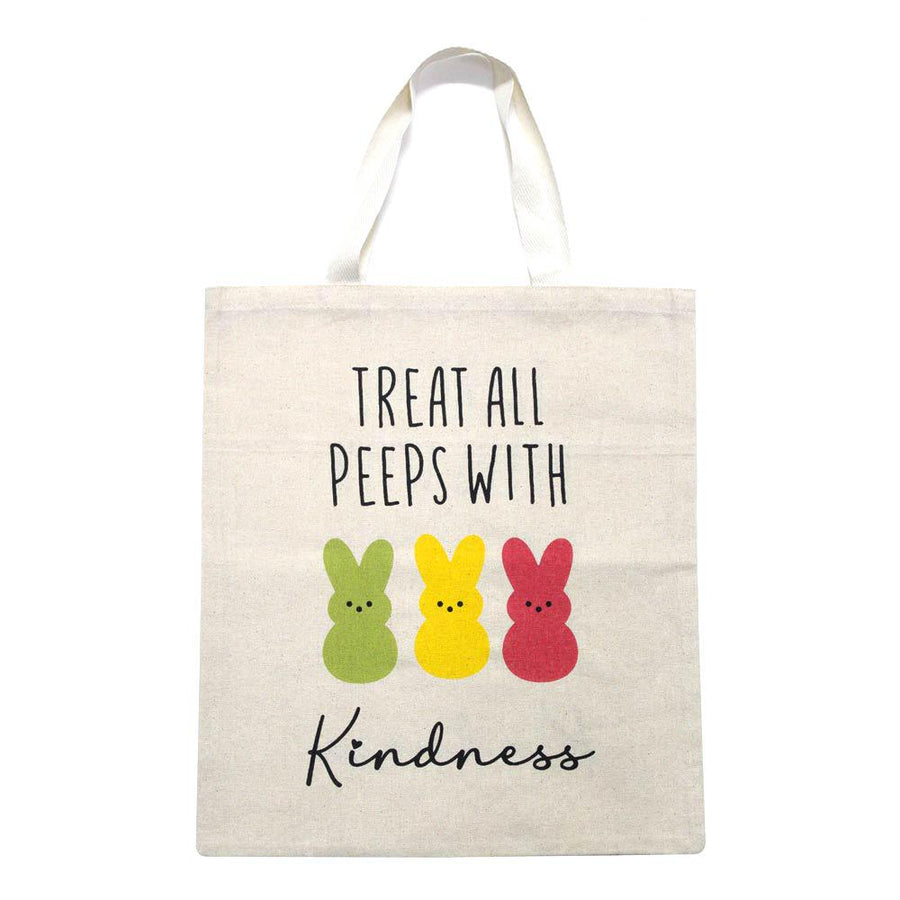 Easter Bunny Canvas Tote, Spring Print Shoulder Bag
