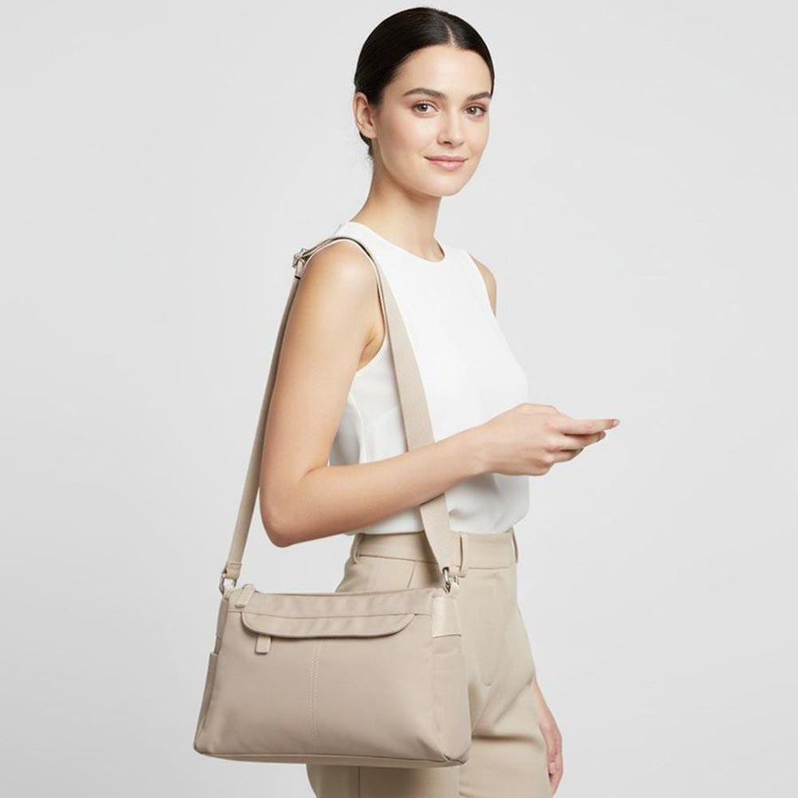 Multi Pocket Crossbody Sling Bag, Lightweight Travel Organizer Shoulder Bag