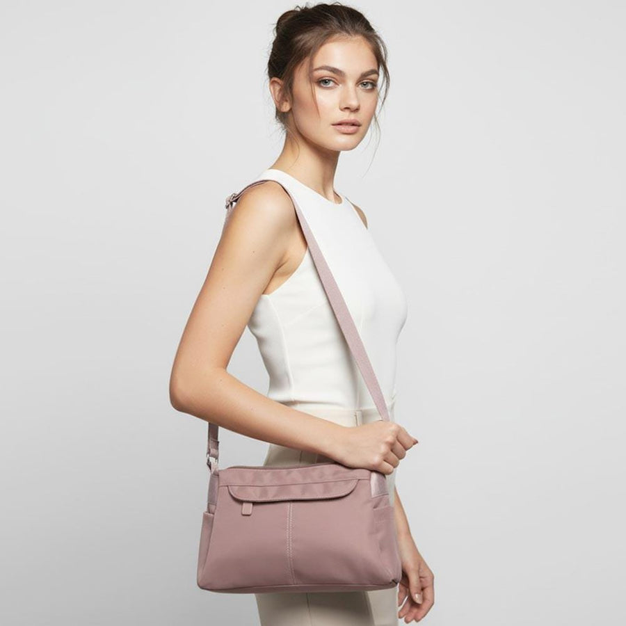 Multi Pocket Crossbody Sling Bag, Lightweight Travel Organizer Shoulder Bag