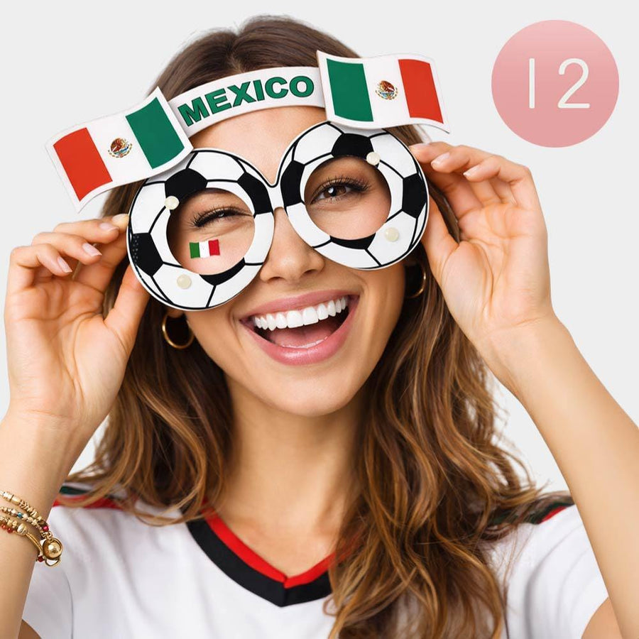 12PCS Soccer Party Glasses, World Cup Novelty Favors, Football Game Day Decorations