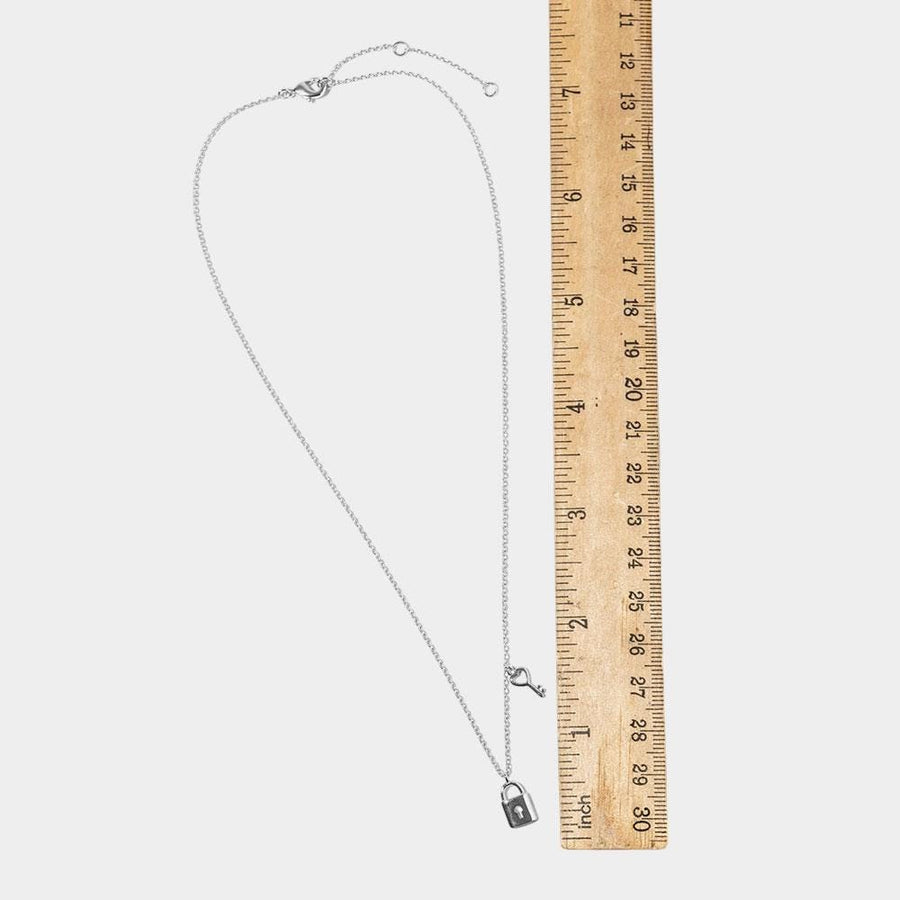 Gold Dipped Lock and Key Pendant Necklace, Minimalist Symbol of Connection