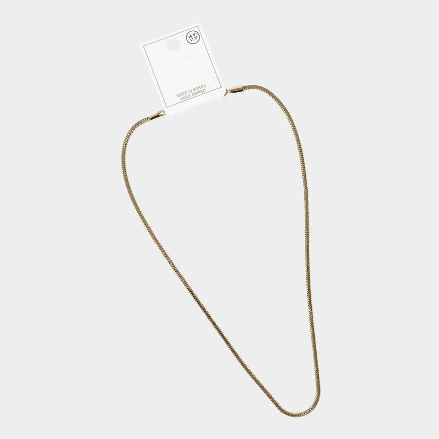 Gold Dipped Slim Chain Necklace, Dainty Thin Chain, Minimalist Everyday Jewelry, Gift for Her