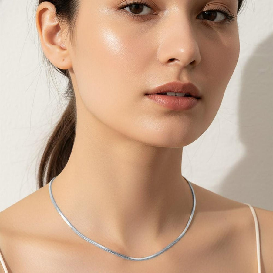 Gold Dipped Slim Chain Necklace, Dainty Thin Chain, Minimalist Everyday Jewelry, Gift for Her