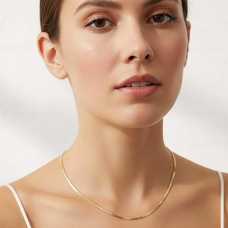 Gold Dipped Slim Chain Necklace, Dainty Thin Chain, Minimalist Layering jewellry, Everyday Jewelry Essential