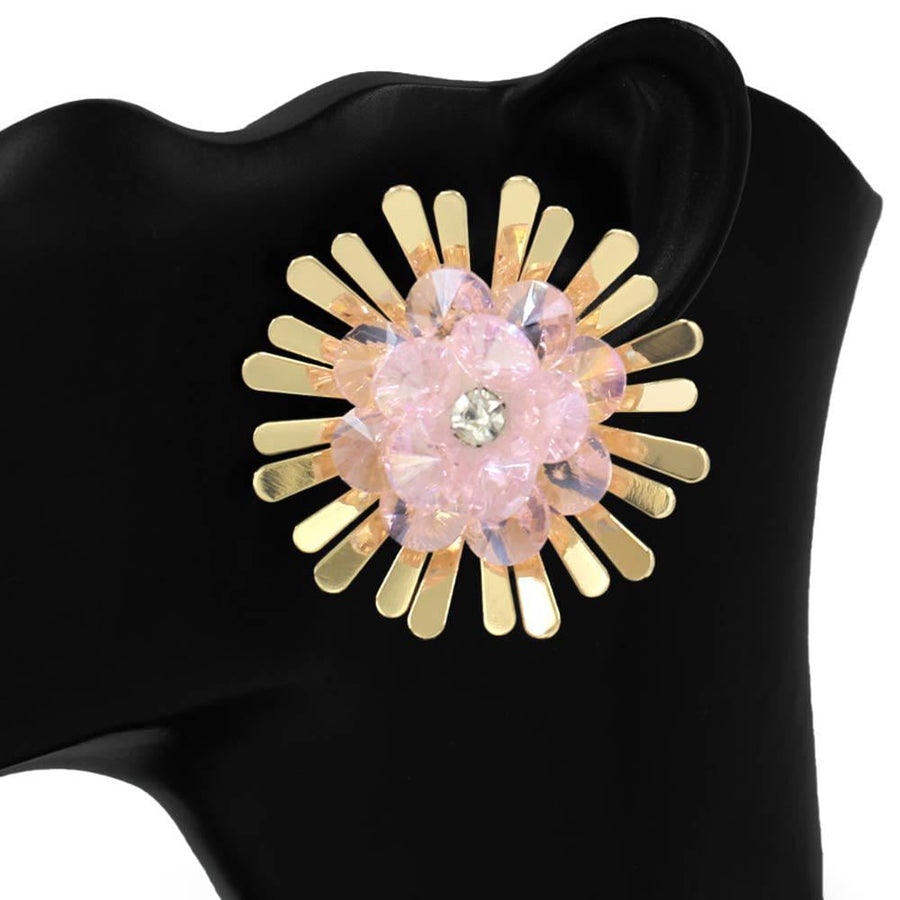 Bold Floral Statement Earrings | Oversized Flower Design, Chic Boutique Jewelry