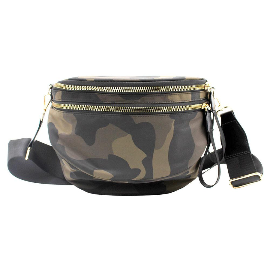 Camo Pattern Crossbody Belt Bag | Trendy Fanny Pack | Streetwear Slingbag | Travel Waist Bag