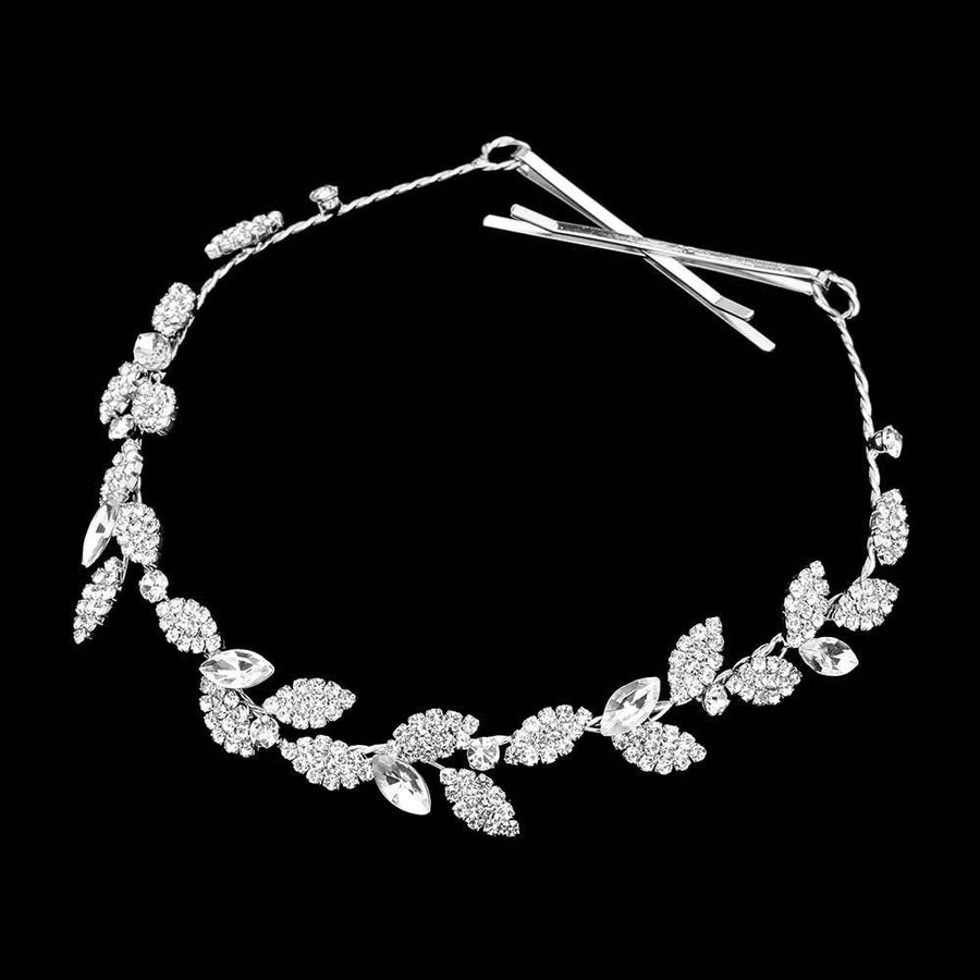 Marquise Stone Cluster Bun Wrap Headpiece | Bridal Crystal Hair Vine | Boho Wedding Hair Wreaths
