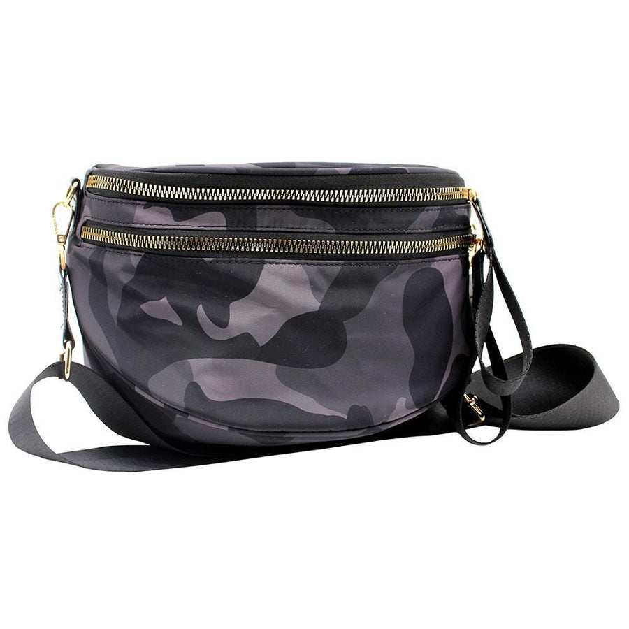 Camo Pattern Crossbody Belt Bag | Trendy Fanny Pack | Streetwear Slingbag | Travel Waist Bag