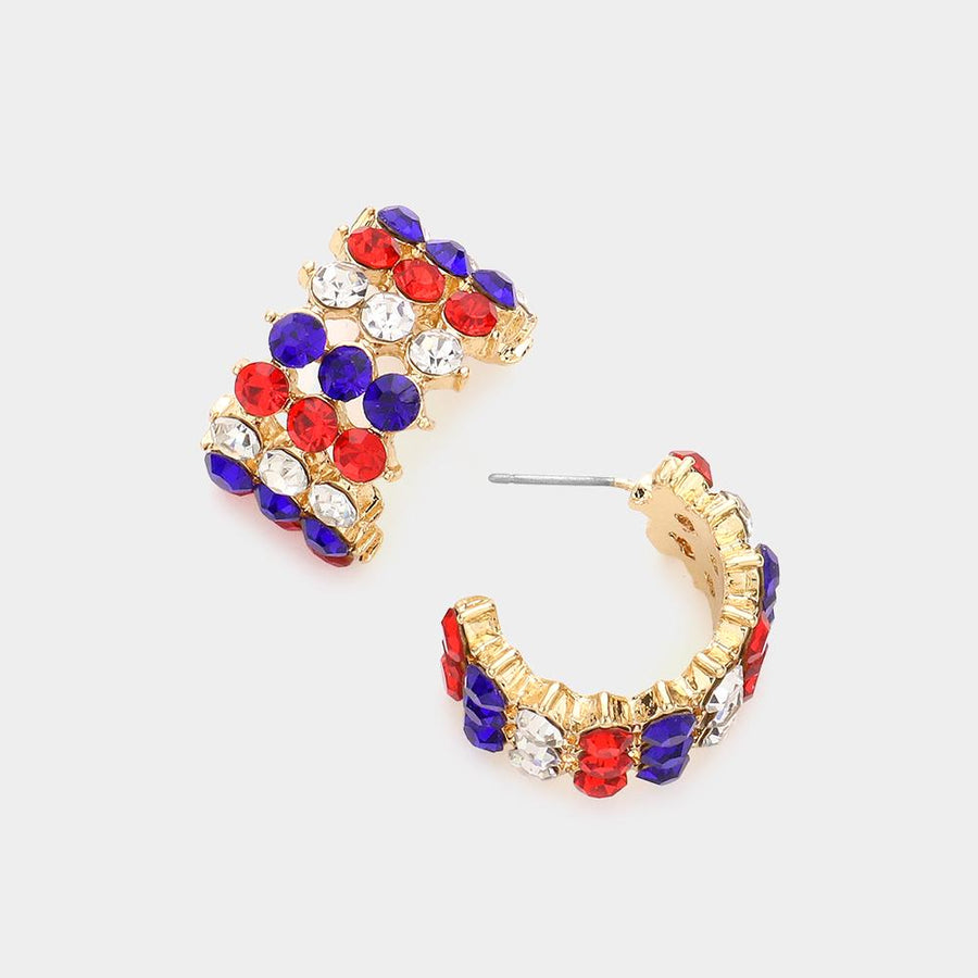 Cluster Hoop Earrings - Bold Beaded Statement Hoops - Unique Boho Artisan Textured Hoop Earring