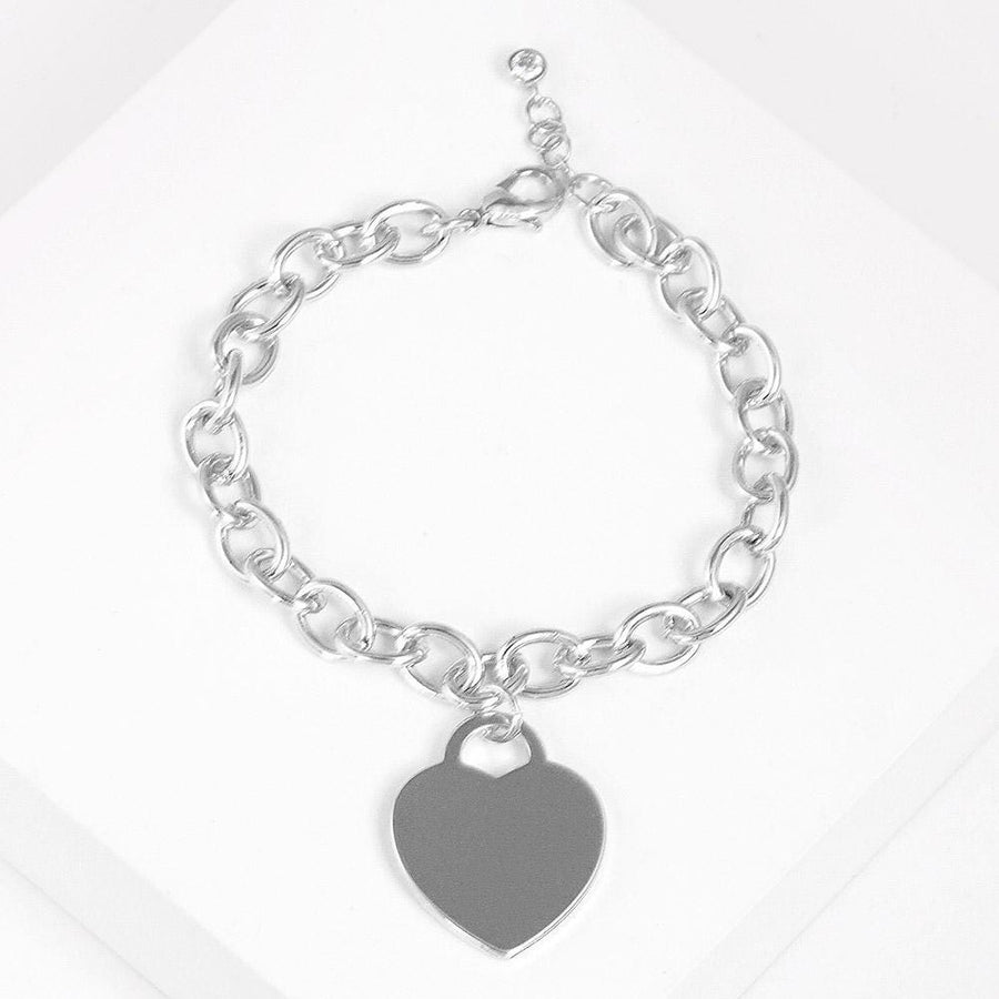 Gold Dipped Metal Heart Lock Charm Bracelet - Dainty Love Lock Jewellery Gift for Her
