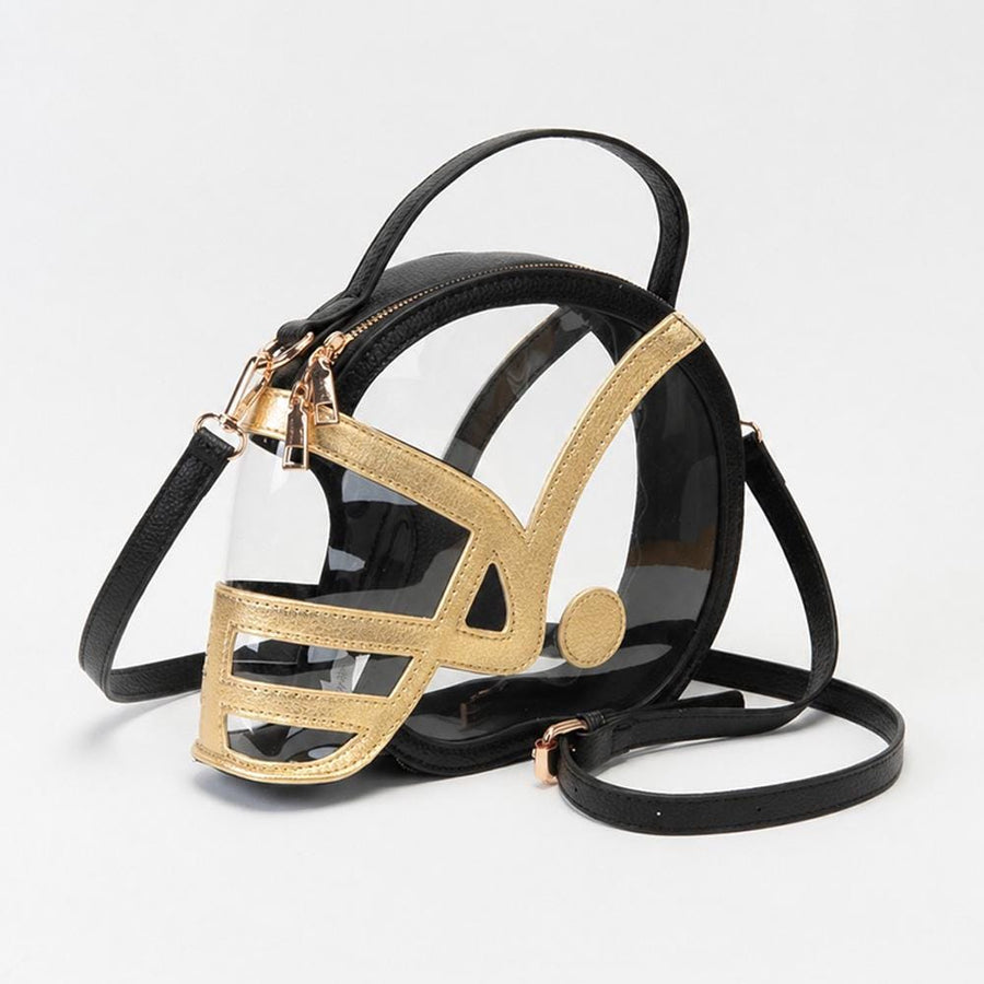 Transparent Football Helmet Shaped Crossbody Bag - Clear Gameday Purse - Football Mom Handbag Fan Gift