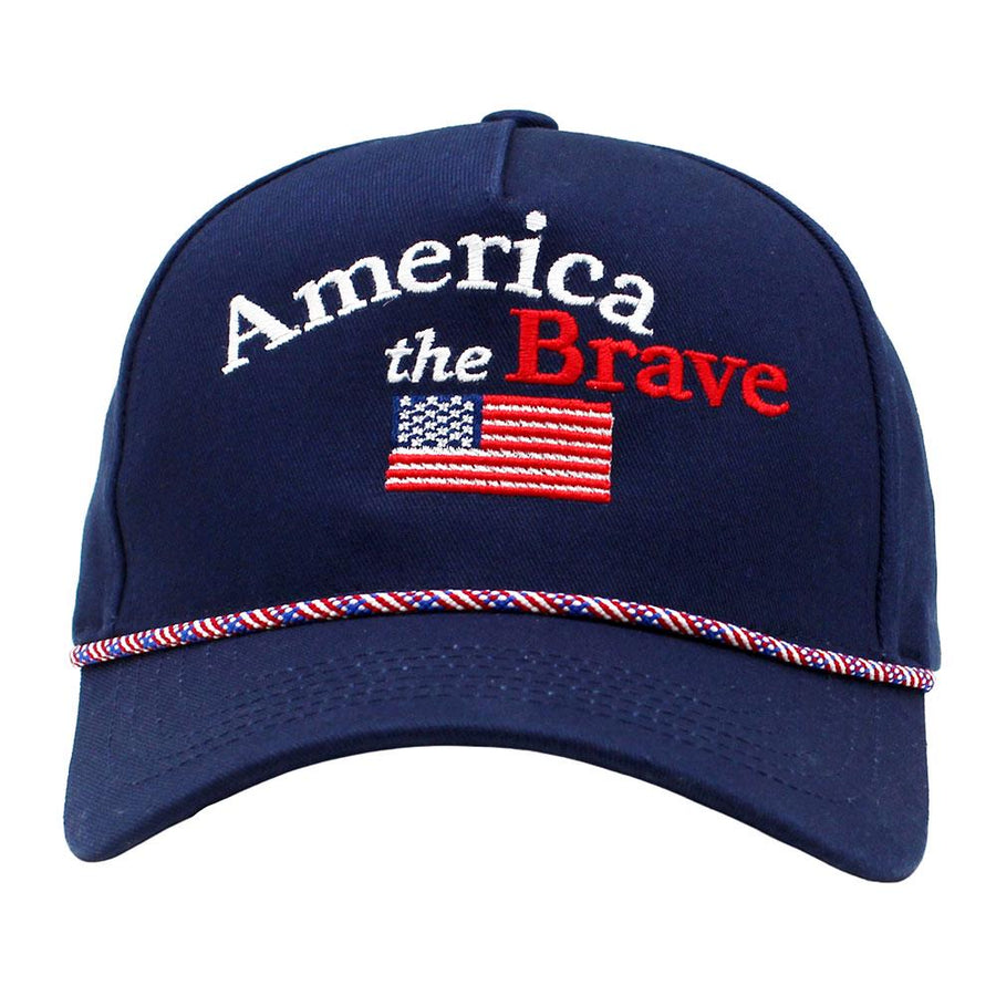 AMERICAN the BRAVE Embroidered Baseball Cap | Patriotic USA Hat for Men & Women | Freedom Slogan Cap