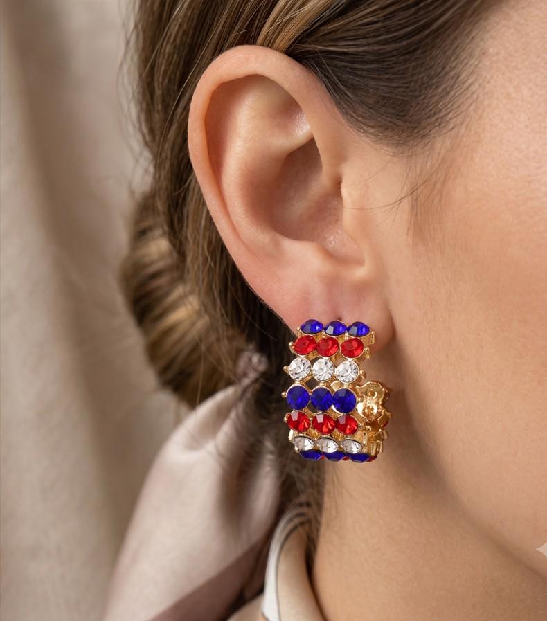 Cluster Hoop Earrings - Bold Beaded Statement Hoops - Unique Boho Artisan Textured Hoop Earring