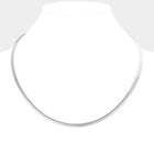 Omega Chain Necklace - Statement Layering Chunky Collar Necklace - Minimalist thick Chains