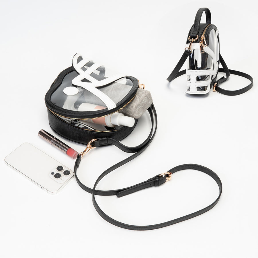 Transparent Football Helmet Shaped Crossbody Bag - Clear Gameday Purse - Football Mom Handbag Fan Gift