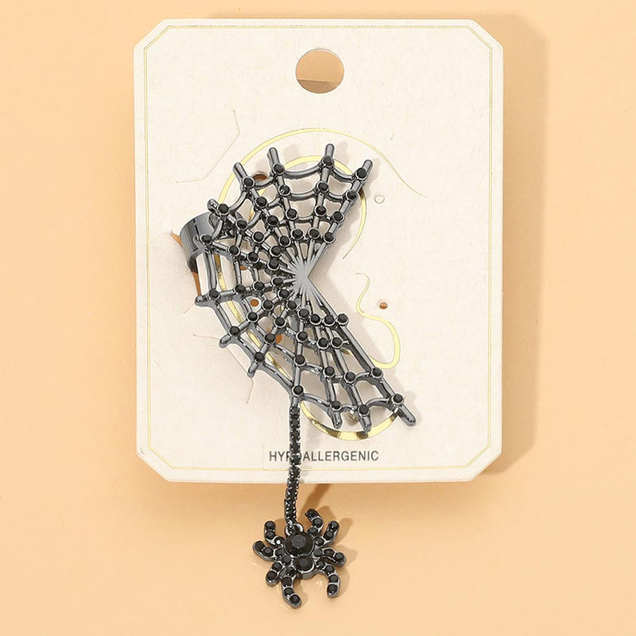 Halloween Spider Web Ear Cuff Earrings