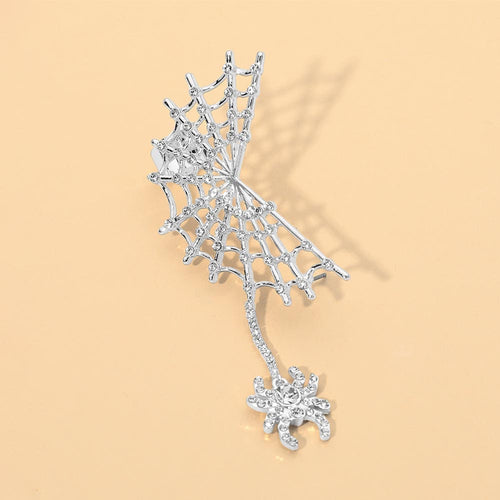 Halloween Spider Web Ear Cuff Earrings