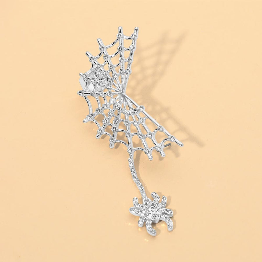 Halloween Spider Web Ear Cuff Earrings