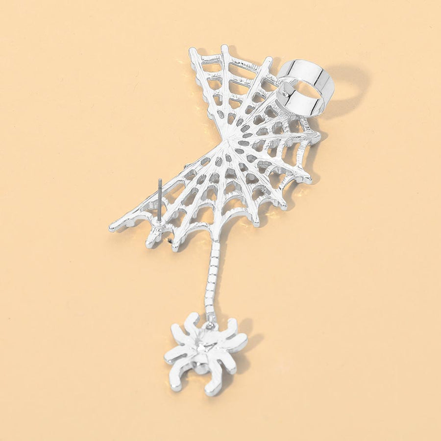 Halloween Spider Web Ear Cuff Earrings
