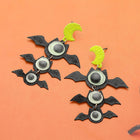 GLOW IN THE DARK Halloween Bat Link Drop Dangle Earrings