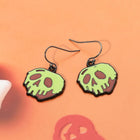 Enamel Dripping Halloween Skull Dangle Earrings