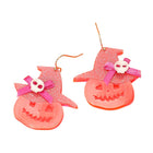 Halloween Resin Witch Hat Pumpkin Charm Drop Dangle Earrings
