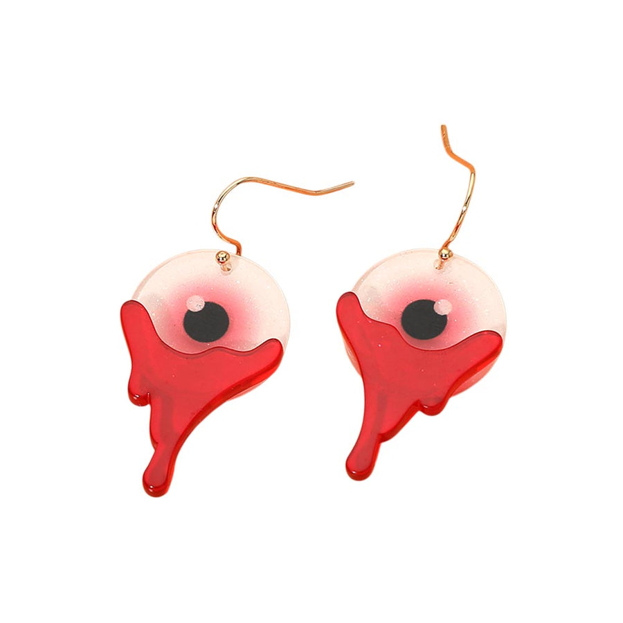 Halloween Bloody Eyeball Charm Drop Dangle Earrings