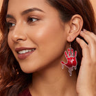 Halloween Bloody Handprint Charm Drop Dangle Earrings