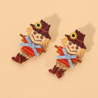 Wooden Scarecrow Earrings